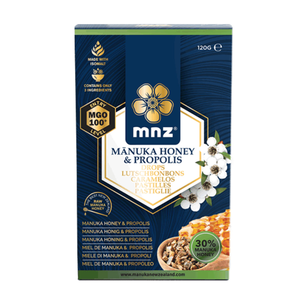 MNZ Manuka Honey MGO 100+ Drops & Propolis 120g